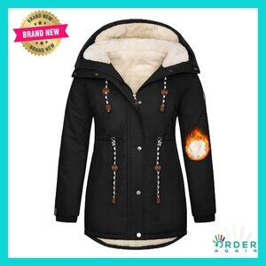 Oversized Fleece Lined Parka Heavy Winter Coat Plus Size Chic Trendy Outerwear